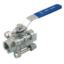 3PC Threaded Stainless Steel Ball Valve